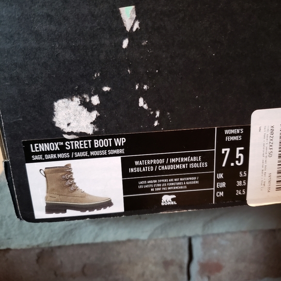 Sorel Women's Lennox Street Rain Boot — Waterproof Leather Boots Size 7.5 - Picture 12 of 12